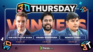 دودا، ناکامورا و تری قهرمان مسابقات شطرنج 3 0 Thursday شدند